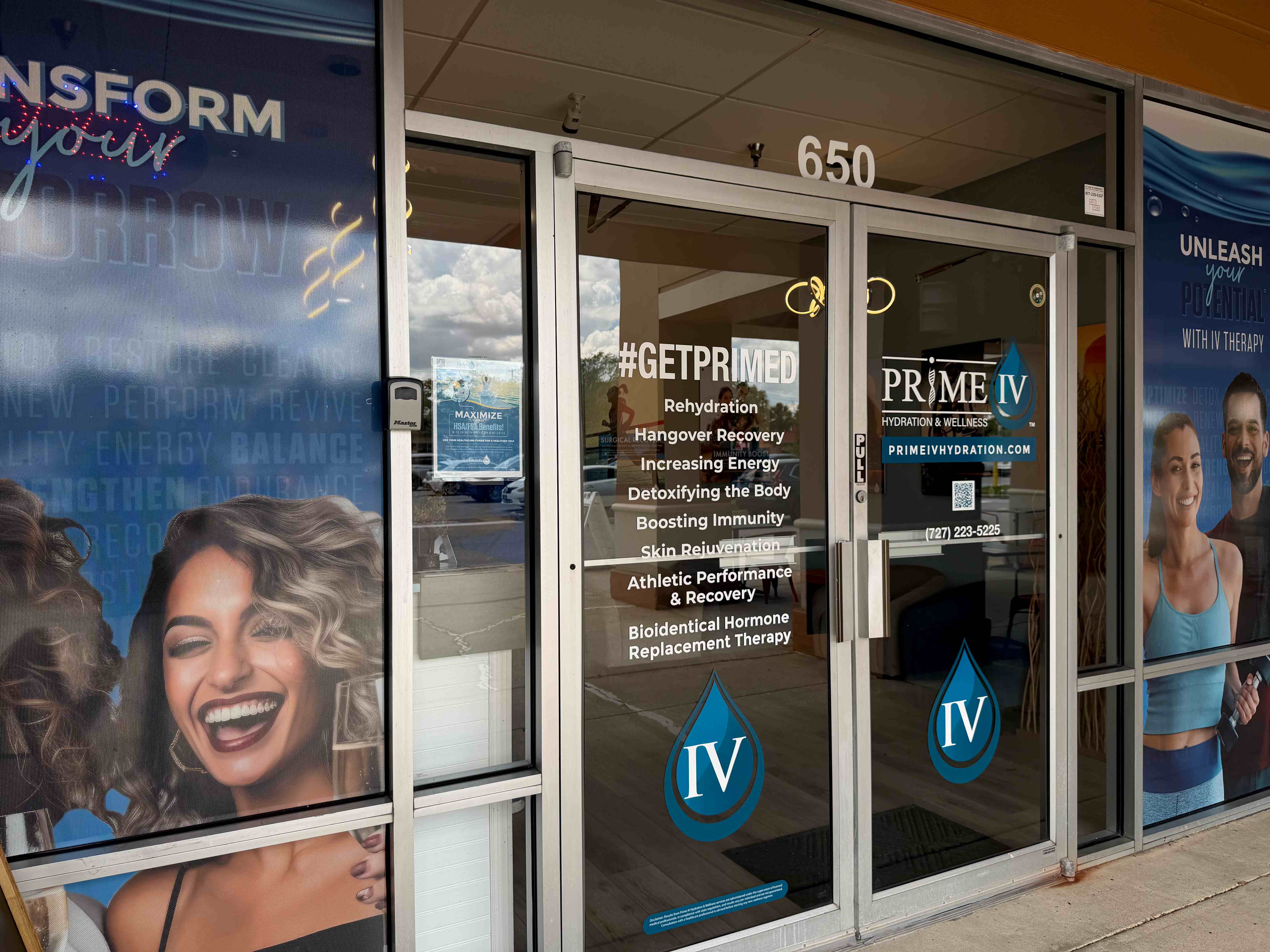 Prime IV Hydration & Wellness Palm Harbor storefront entrance